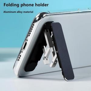 W Shape Portable Folding Aluminum Alloy Invisible Mini Metal <strong>Stand</strong> for <strong>iPhone</strong> Universal Desk Mobile Phone Holder - Product Image 6
