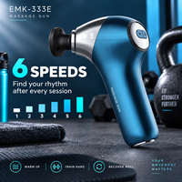 Mini pistolet de massage portable avec 6 vitesses, 4 têtes, 3 niveaux de chaleur et indicateur LED pour la récupération sportive et la remise en forme