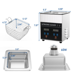 Nettoyeur à ultrasons <span class=keywords><strong>pour</strong></span> <span class=keywords><strong>bijoux</strong></span>, petites pièces dentaires, avec réservoir de 2L, <span class=keywords><strong>pour</strong></span> manucure et lunettes - Product Image 3