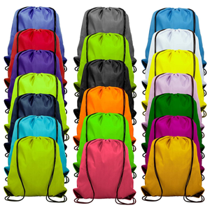 Wholesale Eco-friendly Waterproof Reusable Custom Backpack Gym Drawstring Bag with Logos