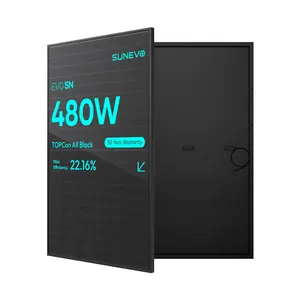Sunevo Full Black Pv Modul 450W 490W 500W Mono Crystalline Photovoltaic Solar Panel Price For Household