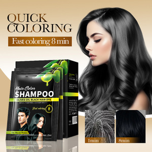 Dầu ô liu gói màu tóc nhuộm dầu gội đầu đen tóc nhanh màu bong bóng tự nhiên hữu cơ không có thuốc tẩy tẩy - Product Image 3