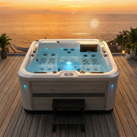 Jacuzzi Exterior de Alta Gama con Temperatura Constante Inteligente, Sistema de Filtración y Circulación, Luz LED