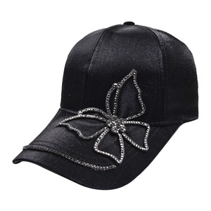 Casquette de baseball sportive incurvée à 6 panneaux en PVC avec strass papillon de luxe, imperméable, respirante, personnalisable, tendance, style coréen - Product Image 1