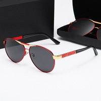 Gafas de Sol 2024 de Metal, Marca de Lujo, Moda Masculina, Lentes Polarizadas TAC, Fotocromáticas, Deportivas, para Ciclismo