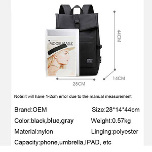 Custom High Quality <b>Nylon</b> Softback Laptop <b>Backpack</b> Waterproof Gym & Business Travel Bag Stylish Fashionable Compartment Leisure - Product Image 4