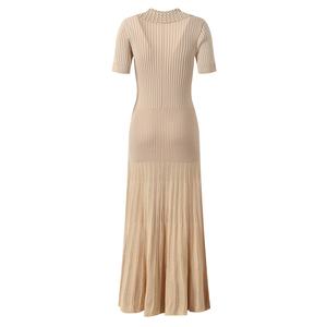 Abiti lunghi monopetto di lusso con perline per donne 2025 abiti estivi Casual elegante a maniche corte <span class=keywords><strong>in</strong></span> <span class=keywords><strong>maglia</strong></span> - Product Image 2