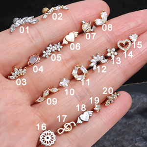 Sexe 2025 Hotselling <span class=keywords><strong>Oreille</strong></span> <span class=keywords><strong>Tragus</strong></span> Cartilage Boucles D'oreilles Helix Daith Body Piercing Bijoux Avec <span class=keywords><strong>Prix</strong></span> De Gros - Product Image 3