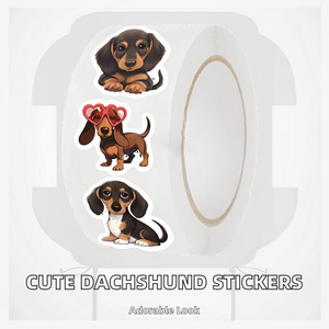 Etiquetas Adhesivas de Papel Impermeables con Forma de Perro Salchicha, 500 Unidades, Venta Directa de Fábrica - Product Image 2