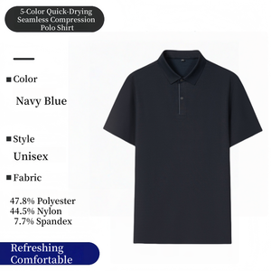 Chất Lượng Cao Người Đàn Ông Của Cho <span class=keywords><strong>Polo</strong></span> Áo Sơ Mi Nhanh Chóng Làm Khô Liền Mạch Nén Dệt Kim Thoải Mái Và Phong Cách Đàn Hồi Và Thoáng Khí - Product Image 3