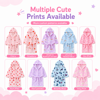 Peignoir à capuche personnalisé pour enfants en flanelle thermique imprimée, doux et chaud, automne, faible MOQ, usine OEM ODM