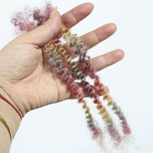 Dernier cri 22 pouces 50g Afro Kinky Curly Bulk Hair Twists Pré-bouclé Extensions courtes de <span class=keywords><strong>cheveux</strong></span> humains les plus chauds du printemps - Product Image 4