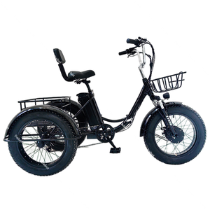 Vélo électrique pliable à pneus larges de 20 pouces pour adultes, tricycle électrique 48V 500W, vélo cargo électrique à <span class=keywords><strong>3</strong></span> <span class=keywords><strong>roues</strong></span> pour femmes et hommes, Ebike - Product Image 4