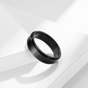 Unisex 6mm Minimalist Smooth <b>Titanium</b> Steel Rotating <b>Ring</b> In Steel Gold Black Rose Gold For <b>Men</b> Women Fashion Jewelry Gift - Product Image 4