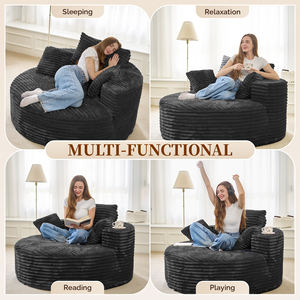 Sillón Redondo Moderno Grande Tipo Nube, Tapizado en Terciopelo, Multifuncional para Sala de Estar, Relajación y Lectura - Product Image 4