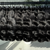 Extensiones de Cabello Humano Brasileño con Ondas Suaves, Cabello Virgen de Aspecto Natural, Textura Suave y Brillante, Cutícula Alineada, Doble Trama