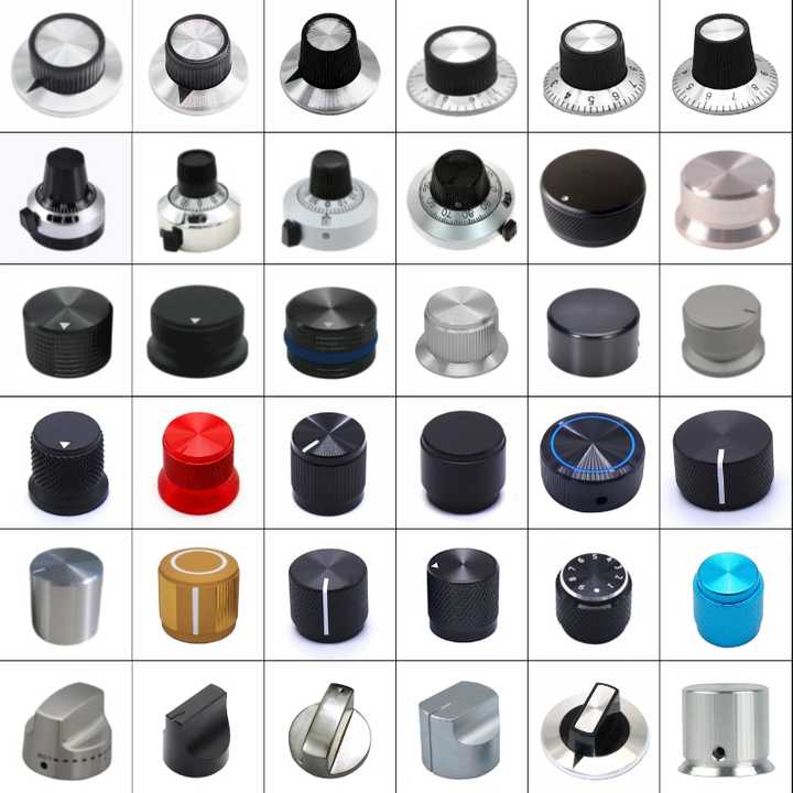 Aluminum and Plastic Colour Potentiometer Knob Electronic Accessories