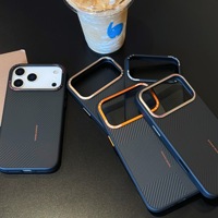 Funda de Teléfono con Tarjetero de Aluminio para Mujer, Compatible con 17 Pro Max/16/15/14, Magnética, Antigolpes, Protección de 360°