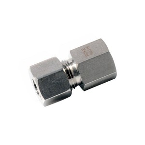 Raccord de tuyauterie droit à filetage interne en acier inoxydable 316 à simple ferrule, norme DIN2353, connecteur hydraulique - Product Image 1