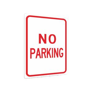 <span class=keywords><strong>Panneau</strong></span> d'interdiction de stationnement personnalisé en aluminium durable pour usage intérieur et extérieur - Texte personnalisé avec votre logo - Product Image 2