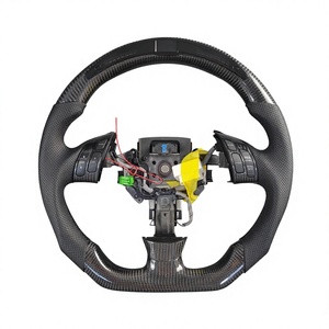 Volant de voiture sport en fibre de carbone forgée avec alcantara et éclairage LED pour <span class=keywords><strong>Honda</strong></span> Accord 7ème génération CL7 2002 2003 2004 2005 2006 2007 2008 - Product Image 5