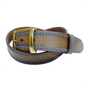 Durable 100% Original Cow Hide Steel Pin Lightweight Eco Friendly Handmade Men's Formal Style Belt 3.8cm Width 140cm Length - Product Image 3