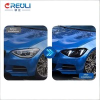 Faro Delantero LED CREULI para BMW Serie 1 F20 2012-2014, Estilo Fang, DRL Bicolor, Señal de Giro Secuencial, Lente Proyector