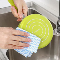 Esun Serviettes de nettoyage domestiques Lingettes en tissu non tissé durables et absorbantes pour la cuisine et la table