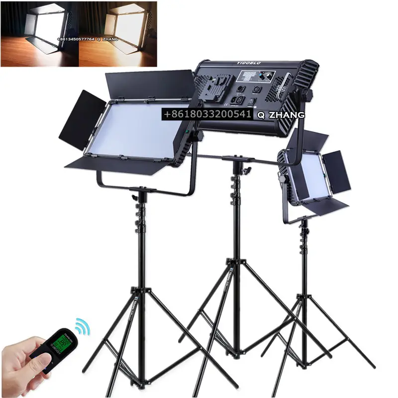 Usine Vente Yidoblo 210w Studio de Photographie Kit avec Support 3200-5500k LED Panneau vidéo Lumière caméra Photo LED A-2200IIX