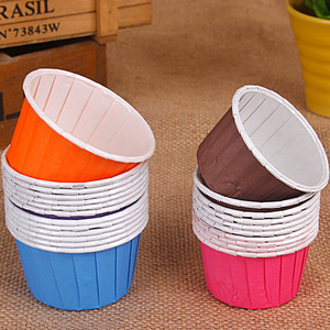Medium Rolled Ridge Cupcake Cups 100-Piece Pack White <b>Orange</b> Blue Green Silicone <b>Paper</b> Baking Tools - Product Image 4