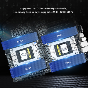 เมนบอร์ดเซิร์ฟเวอร์คู่ รองรับโปรเซสเซอร์ EPYC 7002 7003 ซีรีส์ ซ็อกเก็ต SP3 ซีพียูออนบอร์ด 16xDDR4 PCIe 4.0 X16 สล็อต H12D-16D EPYC - Product Image 4