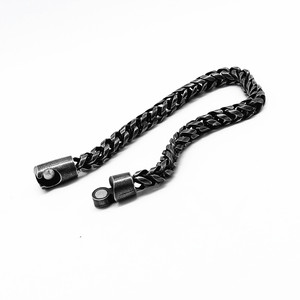 yunnique Unisex <b>Titanium</b> Steel Bracelet 200mm Magnetic Clasp Geometric Design Gift Jewelry - Product Image 4