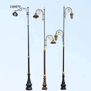 ODM OEM Municipal Steel Pole Series Street Lamp Poles Antique Aluminum Garden Lamp Post Street Pole Light Outdoor