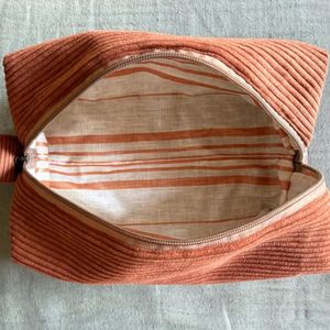 Bolsas de Maquillaje Grandes de Pana Ecológicas para Mujer, Organizadores de Cosméticos de Moda, Bolsas de Almacenamiento con Cremallera y Asa para Viaje, Otoño - Product Image 2