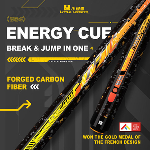 Little Monster Cyber Energy Carbon Fiber 3-Piece Break Jump <b>Pool</b> Cue <b>Stick</b>, Low Deflection 12.9mm Tip with Leather Carry Bag - Product Image 5