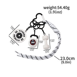 3D Mini Dumbbell Fitness <b>Kettle</b> Gym Keychain <b>for</b> Women Men Fashion Bag Pendant Enthusiast Athlete Bag Charm Pendant <b>Car</b> Key Gift - Product Image 3