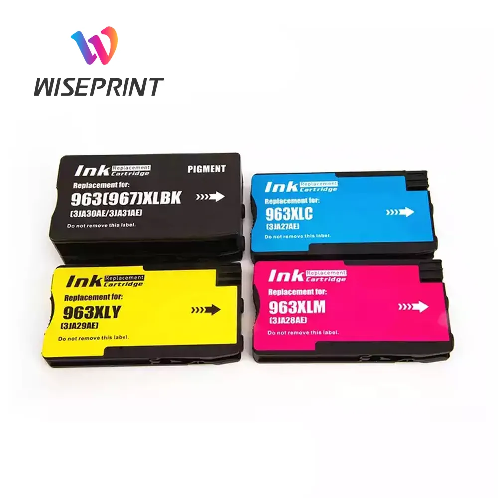 Wiseprint 호환 HP 963XL 967XL 963 967 XL Remanufactured 컬러 잉크젯 잉크 카트리지 OfficeJet Pro 9010 9015 프린터