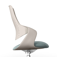 Chaise de bureau simple et décontractée en PVC, chaise de conférence, chaise de personnel moderne avec dossier, chaise pivotante pour ordinateur à domicile, chaise d'étude, déballée