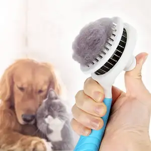 Cepillo de aseo personalizado para mascotas, cepillo de autolimpieza para gatos y perros, peine removedor de pelo