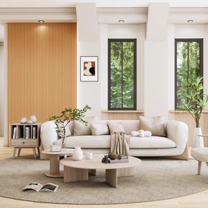 Panneau mural intérieur de style moderne, grille imperméable en composite bois-plastique WPC, panneau cannelé pour la décoration intérieure, hôtels - Product Image 3