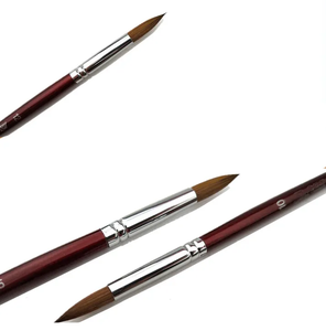 Kunstenaar Verf Borstels Top Kwaliteit Rode <span class=keywords><strong>Sable</strong></span> (Wezel Haar) Lange Handvat Ronde Kwast Set Voor Aquarel - Product Image 5