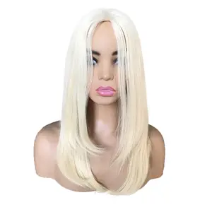 60#100% European Russian Or Slavic Hair Big Layer Silk Top Jewish Wig Kosher Wigs Platinum Blonde European Kosher Wig