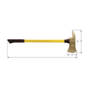 AMPCO - FA0015A Firemen's axe, Aluminium Bronze - EAN 7630027451696 NON-SPARKING <b>HAMMERS</b> AND AXES - Product Image 1