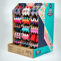 Support d'affichage en carton pour chaussettes, présentoir de comptoir, présentoir de leader, certifié ISO9001, vente en gros d'usine