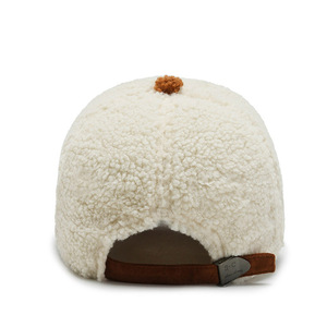 Casquettes d'hiver pour hommes, chapeau avec logo brodé, fausse fourrure personnalisée, peluche moelleuse, laine personnalisée, casquette de baseball - Product Image 3