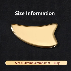 Cobre Gua Sha Tool-Masajeador facial de metal para drenaje linfático, estiramiento de la piel y Antienvejecimiento - Product Image 5