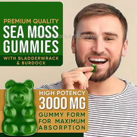Gummies de mousse de mer pure biologique Ausreson, produits en gel brut, vente en gros, marque privée, huile de nigelle, Ashwagandha, Gummies de mousse de mer