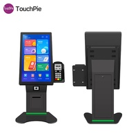 Kiosque en libre-service, kiosque à écran tactile de bureau, 15,6 pouces à 27 pouces avec imprimante intégrée/lecteur de code QR/lecteur de cartes/support POS