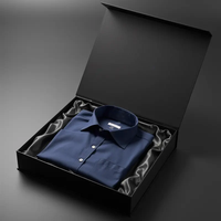 Boîte à perruque magnétique pliable de luxe personnalisée avec lamination brillante et doublure en soie et éponge