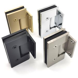 शॉवर ग्लास दरवाजा स्टेनलेस स्टील दीवार माउंट शॉर्ट बैक प्लेट हिंज - Product Image 2